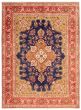 Bordered  Traditional Blue Area rug 8x10 Turkish Hand-knotted 373251
