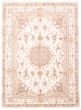 Bordered  Traditional Ivory Area rug 10x14 Chinese Hand-knotted 373867