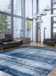Overdyed  Transitional Blue Area rug Unique Turkish Hand-knotted 374129