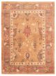 Bordered  Traditional Brown Area rug 4x6 Nepal Hand-knotted 375046