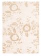 Floral  Transitional Ivory Area rug 4x6 Nepal Hand-knotted 375047