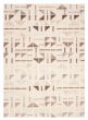 Carved  Transitional Ivory Area rug 5x8 Indian Flat-Weave 375787