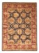 Bordered  Traditional Black Area rug 10x14 Indian Hand-knotted 376181