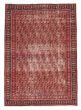 Bordered  Vintage/Distressed Red Area rug 8x10 Turkish Hand-knotted 378093