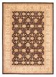 Bordered  Traditional Brown Area rug 10x14 Pakistani Hand-knotted 378688