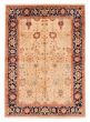 Bordered  Traditional Ivory Area rug 5x8 Afghan Hand-knotted 379810