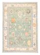 Bordered  Transitional Green Area rug 10x14 Pakistani Hand-knotted 381888