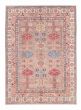 Bordered  Geometric Ivory Area rug 8x10 Afghan Hand-knotted 381906
