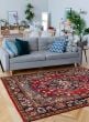 Bordered  Traditional Red Area rug 4x6 Persian Hand-knotted 383225