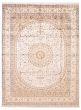 Bordered  Traditional Ivory Area rug 9x12 Chinese Hand-knotted 388105
