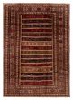 Gabbeh  Tribal Brown Area rug 6x9 Afghan Hand-knotted 390017