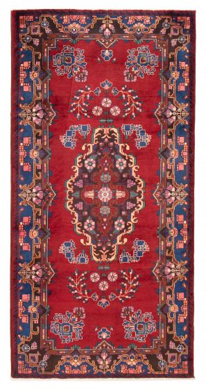 Bordered  Traditional Red Area rug Unique Turkish Hand-knotted 390816