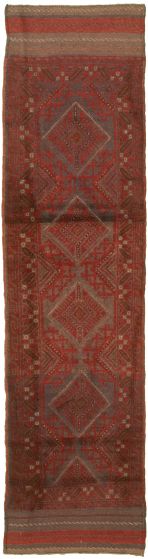 Bordered  Tribal  Runner rug 8-ft-runner Afghan Hand-knotted 327136