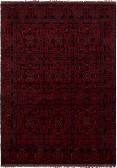 Traditional  Tribal Red Area rug 5x8 Afghan Hand-knotted 243962