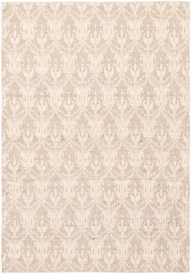 Casual  Transitional Ivory Area rug 4x6 Indian Handmade 307473