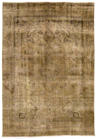 Bordered  Transitional Green Area rug 9x12 Turkish Hand-knotted 331350