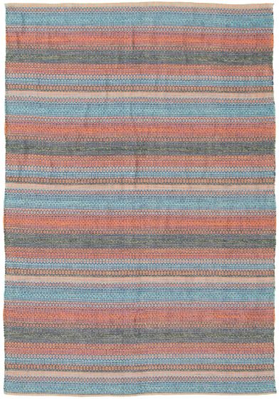 Flat-weaves & Kilims  Transitional Blue Area rug 5x8 Turkish Flat-weave 339273