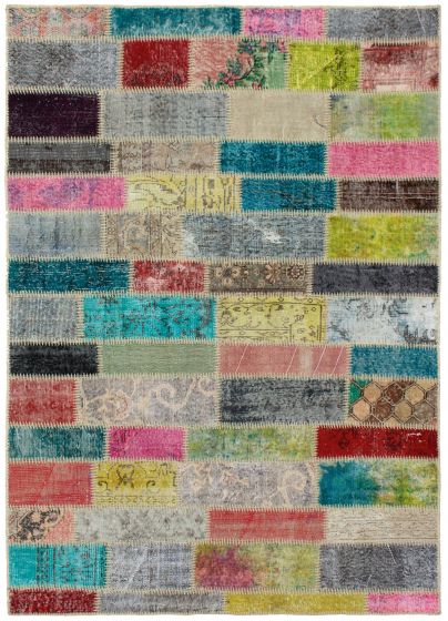 Bohemian  Transitional Multi Area rug 5x8 Turkish Hand-knotted 289637