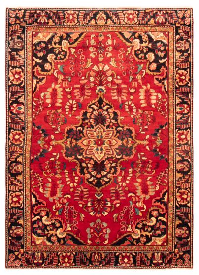 Bordered  Traditional Red Area rug 6x9 Persian Hand-knotted 365915