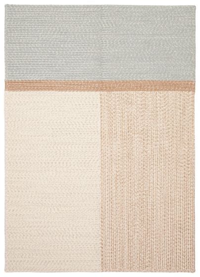 Braided  Transitional Brown Area rug 4x6 Indian Braided Weave 375858