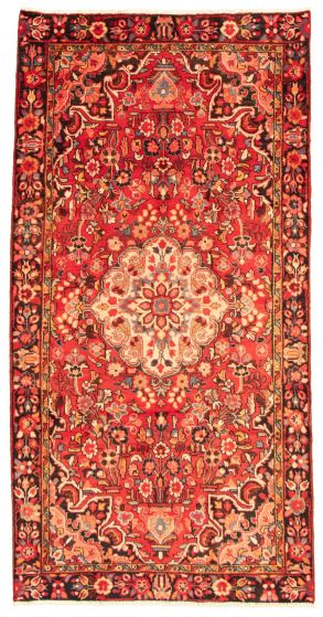 Bordered  Tribal Red Area rug 5x8 Persian Hand-knotted 324178