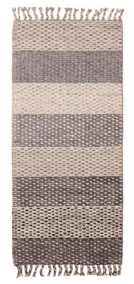 Braided  Transitional Grey Runner rug 8-ft-runner Indian Braid weave 390389