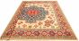 Bordered  Traditional Ivory Area rug Square Afghan Hand-knotted 330068