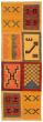 Bohemian  Transitional Orange Runner rug 8-ft-runner Turkish Flat-weave 335643