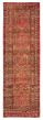 Geometric  Vintage/Distressed Brown Runner rug 11-ft-runner Turkish Hand-knotted 390728