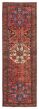 Geometric  Vintage/Distressed Red Runner rug 11-ft-runner Turkish Hand-knotted 391446