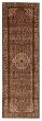 Traditional  Vintage/Distressed Brown Runner rug 10-ft-runner Turkish Hand-knotted 393994