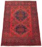 Bordered  Tribal Red Area rug 3x5 Afghan Hand-knotted 305280