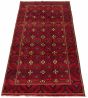 Bordered  Tribal Red Area rug Unique Turkish Hand-knotted 317976
