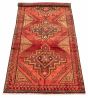Bordered  Tribal Brown Area rug Unique Turkish Hand-knotted 318010