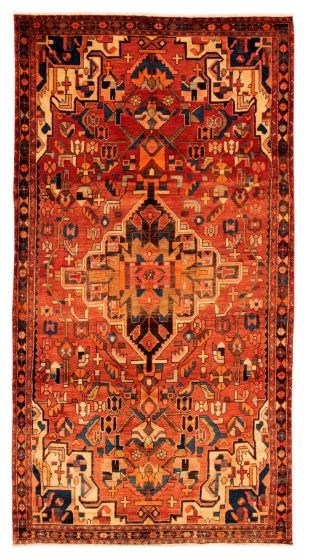 Bordered  Traditional Red Area rug Unique Persian Hand-knotted 352582