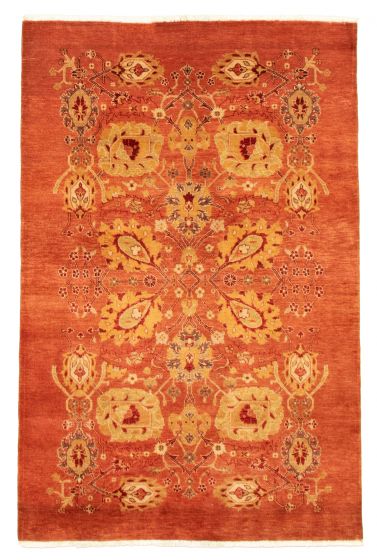 Floral  Transitional Brown Area rug 3x5 Pakistani Hand-knotted 341409