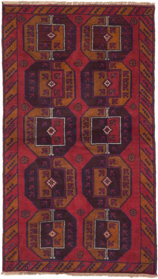 Traditional  Tribal Red Area rug 4x6 Afghan Hand-knotted 191500