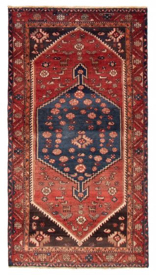 Traditional  Tribal Red Area rug 4x6 Turkish Hand-knotted 392851