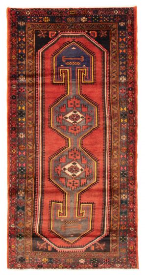 Bordered  Traditional Red Area rug Unique Persian Hand-knotted 371568
