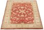 Bordered  Traditional Red Area rug 4x6 Afghan Hand-knotted 292858