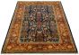 Bordered  Traditional Blue Area rug 5x8 Afghan Hand-knotted 299062