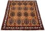 Bordered  Traditional Brown Area rug 4x6 Persian Hand-knotted 306665