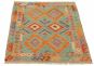 Bordered  Geometric Brown Area rug 3x5 Turkish Flat-weave 329550