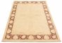 Bordered  Traditional Ivory Area rug 5x8 Afghan Hand-knotted 331369