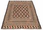 Afghan Shiravan SMK 4'2" x 5'9" Flat-Weave Wool Tapestry Kilim 