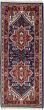 Geometric  Traditional Blue Runner rug 7-ft-runner Indian Hand-knotted 241036