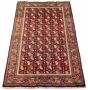 Persian Zanjan 3'10" x 7'0" Hand-knotted Wool Red Rug
