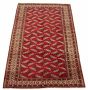 Bordered  Tribal Red Area rug 5x8 Russia Hand-knotted 318989