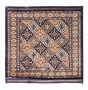 Bordered  Tribal Blue Area rug Square Pakistani Hand-knotted 327772