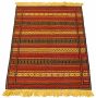 Turkish Ottoman Kashkoli 3'5" x 4'10" Flat-Weave Wool Tapestry Kilim 